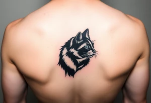 black cat tattoo idea