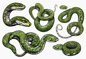 Snake covered in Moss/overgrown tattoo idea