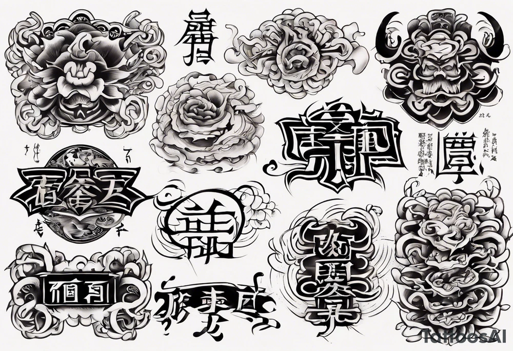 "地獄で待ってるよ" traditional text tattoo idea