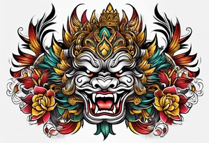 indonesia barong tattoo idea