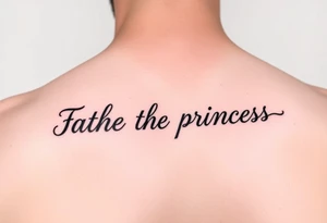 Father of the princess text down the back of forearm tattoo idea