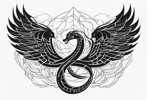 Serpent and the wings of night tattoo idea