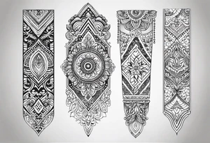 henna sleeve tattoo idea