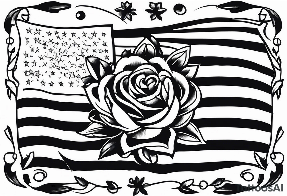 Unique Vintage American traditional tattoo idea