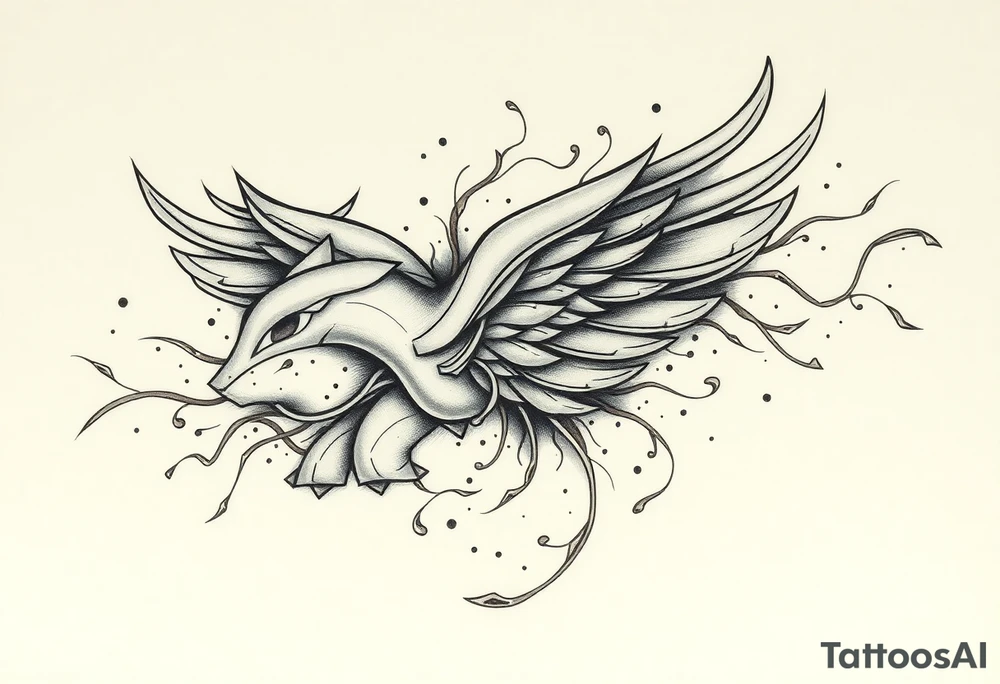 A tatuagem deve expressar força, liberdade e conexão com a multiplicidade da vida, incorporando elementos abstratos e fluidos, com linhas que sugiram movimento e transformação contínua. Evite clichês e busque um design original e significativo. Utilize técnicas de miimalismo, pontilhismo e aquarela. tattoo idea