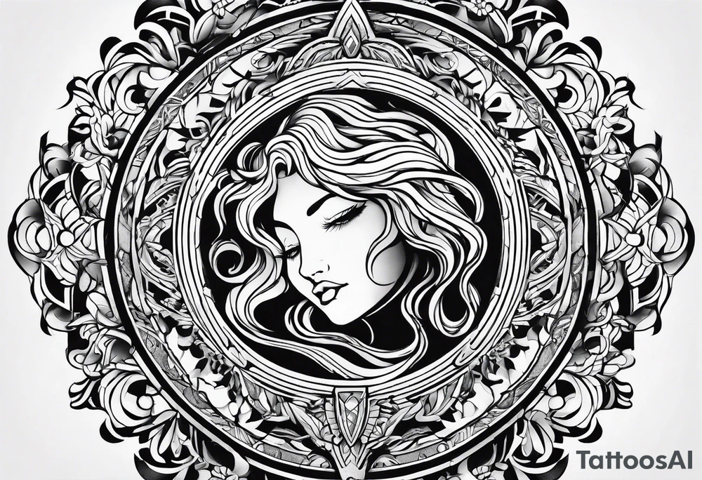 Infinity loop with negative space tattoo idea
