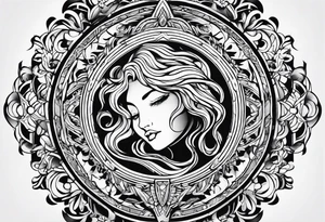 Infinity loop with negative space tattoo idea