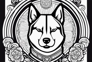 Shiba inu  japanese warrior tattoo idea