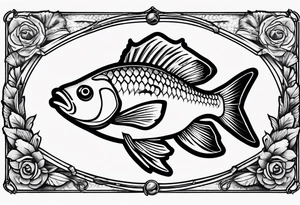 Fishingpole with memorium of a passed friend without a fish tattoo idea