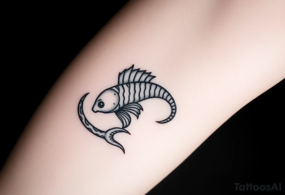 zodiac sign "pisces + cancer" tattoo idea