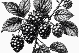 a raspberry branch that is hanging vertically tattoo idea