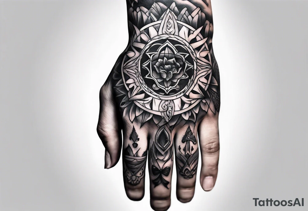 Scary hand tattoo idea