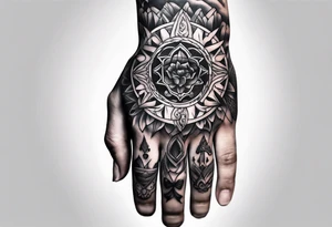 Scary hand tattoo idea