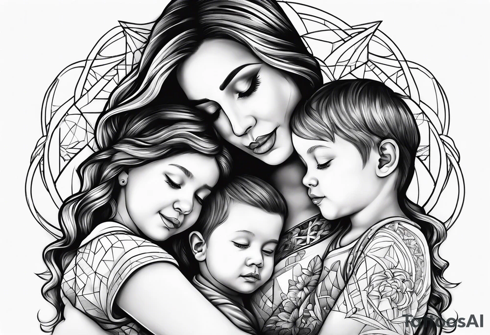 A mothers love for her kids tattoo idea