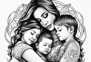 A mothers love for her kids tattoo idea