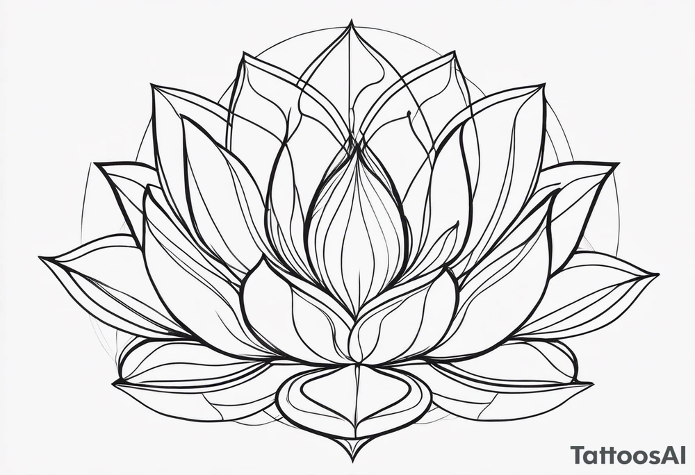 Golden ratio with lotus tattoo idea