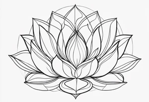 Golden ratio with lotus tattoo idea