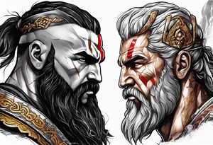 god of war ares, zeus, lighting tattoo idea