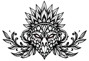 powerful majestic crown pineapple vagina, and anus tattoo idea