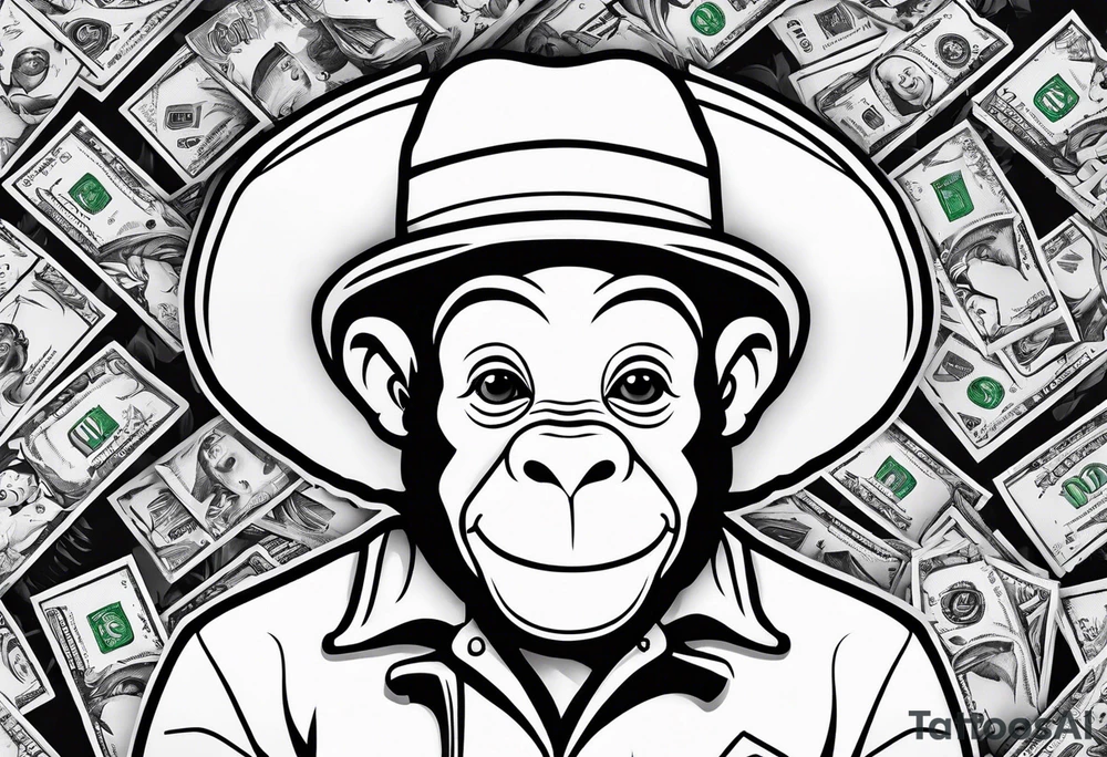 Curious George hustler money tattoo idea