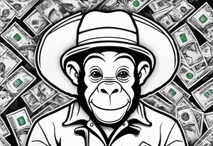 Curious George hustler money tattoo idea