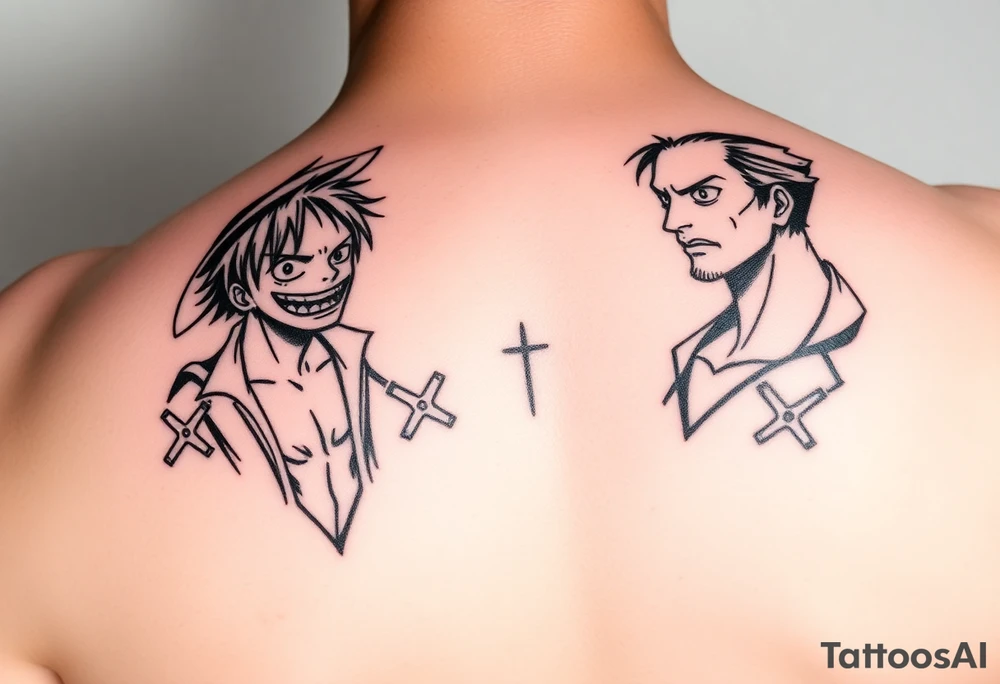 Luffy and ace matching tattoo tattoo idea