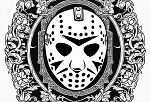 Friday the 13th Jason mask, horror tattoo idea
