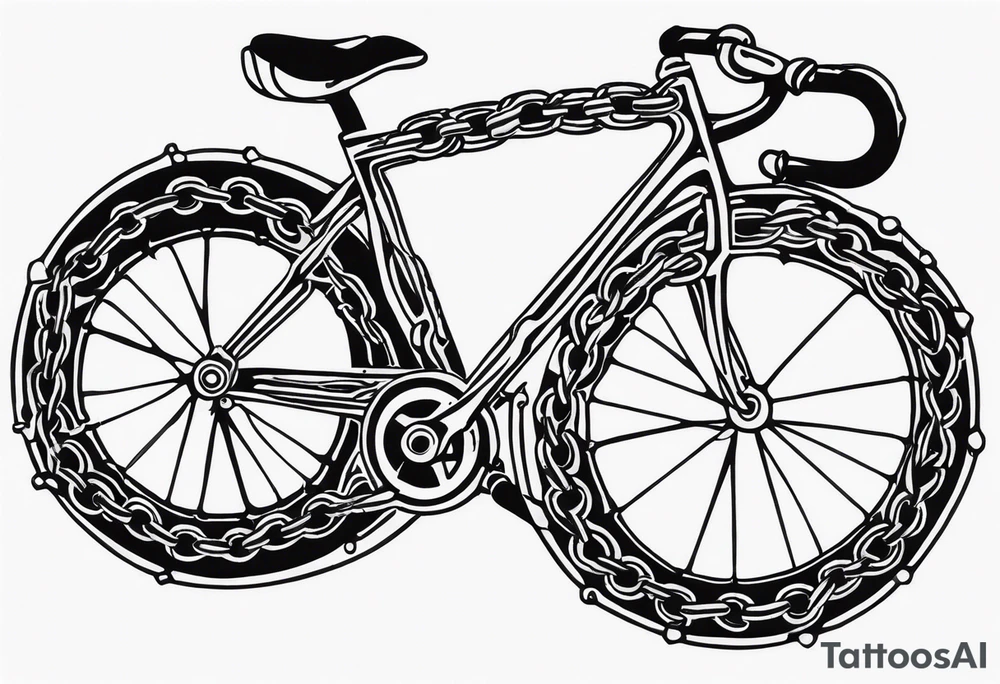 bicycle chain wrist tattoo idea