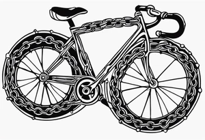 bicycle chain wrist tattoo idea