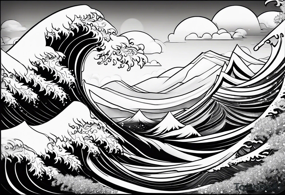 Snow waves tattoo idea