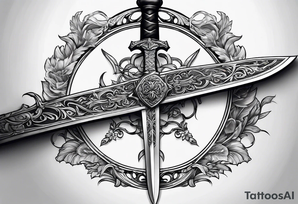 A long sword tattoo idea
