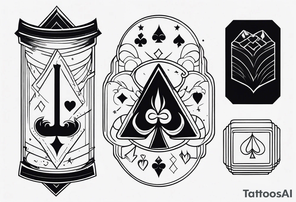 Vinyl with cards inside tattoo idea