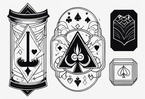 Vinyl with cards inside tattoo idea