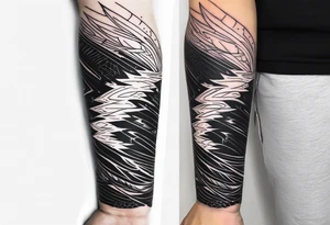 Make an arm sleeve with lightning bolt tattoo idea