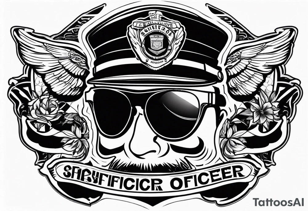Officer Sunglasses tattoo idea