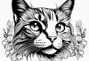 carpentry sleeve, cat tattoo idea