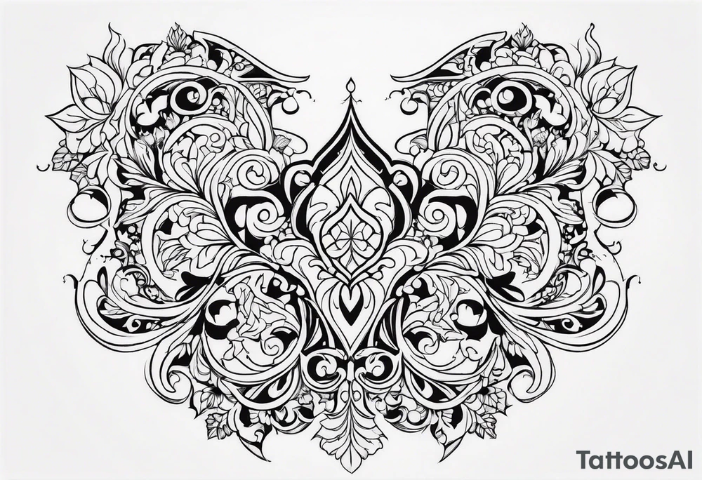 Elegant Scrollwork tattoo idea