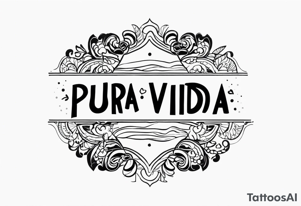 “Pura vida” just as a word tattoo idea