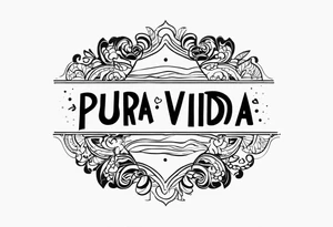 “Pura vida” just as a word tattoo idea