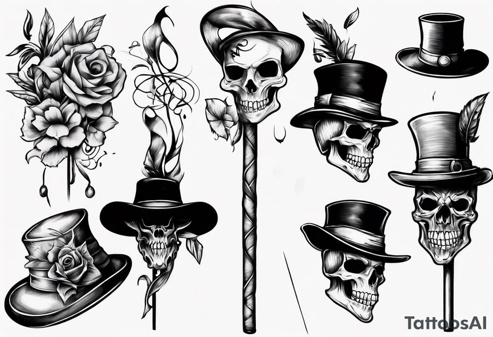 hat on a stick tattoo idea