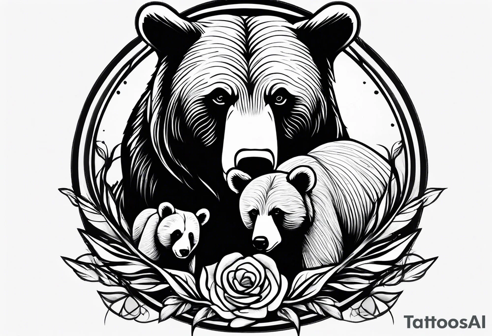 mamma bear and cub tattoo idea