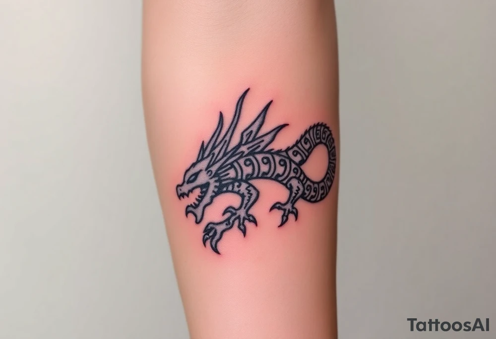 Aztec dragon tattoo idea
