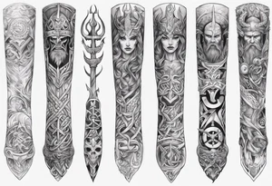 viking whole sleeve tattoo tattoo idea