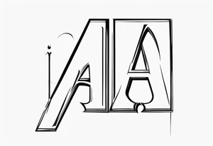 Letter a and i secretly 
combined tattoo idea