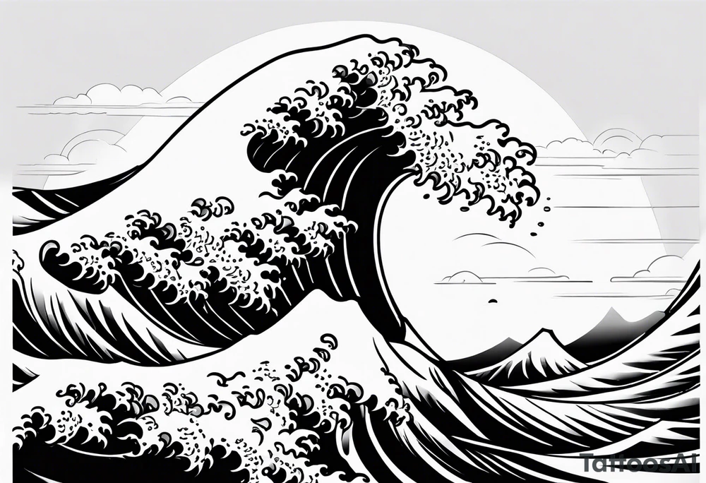 wave tattoo idea