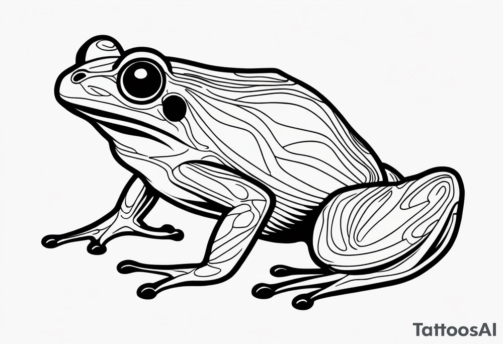 a psychedelic frog tattoo idea