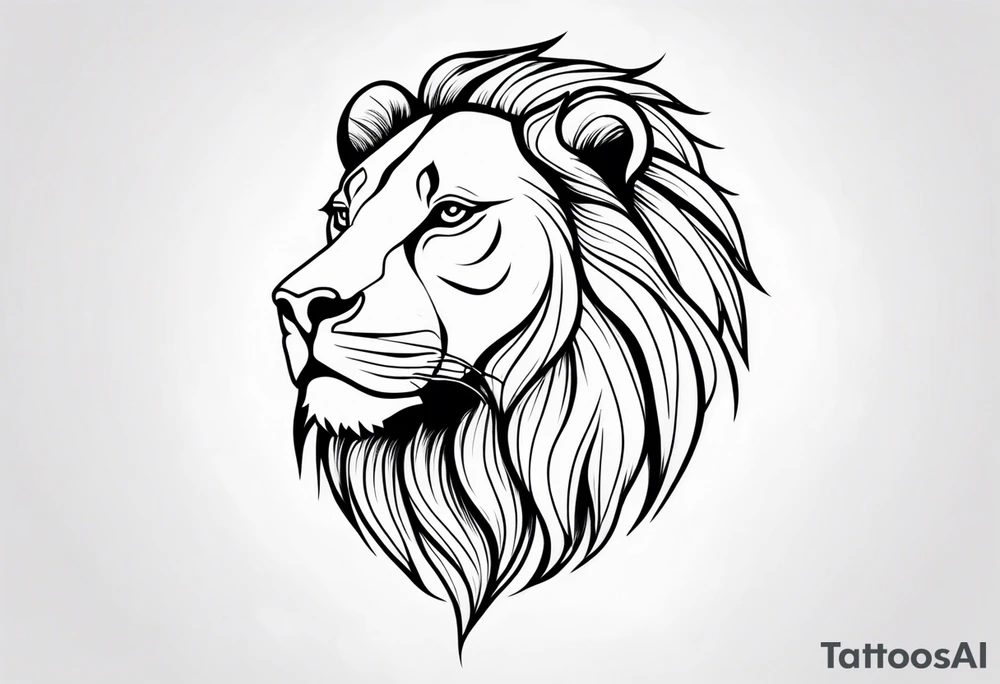 Majestic Lion tattoo idea
