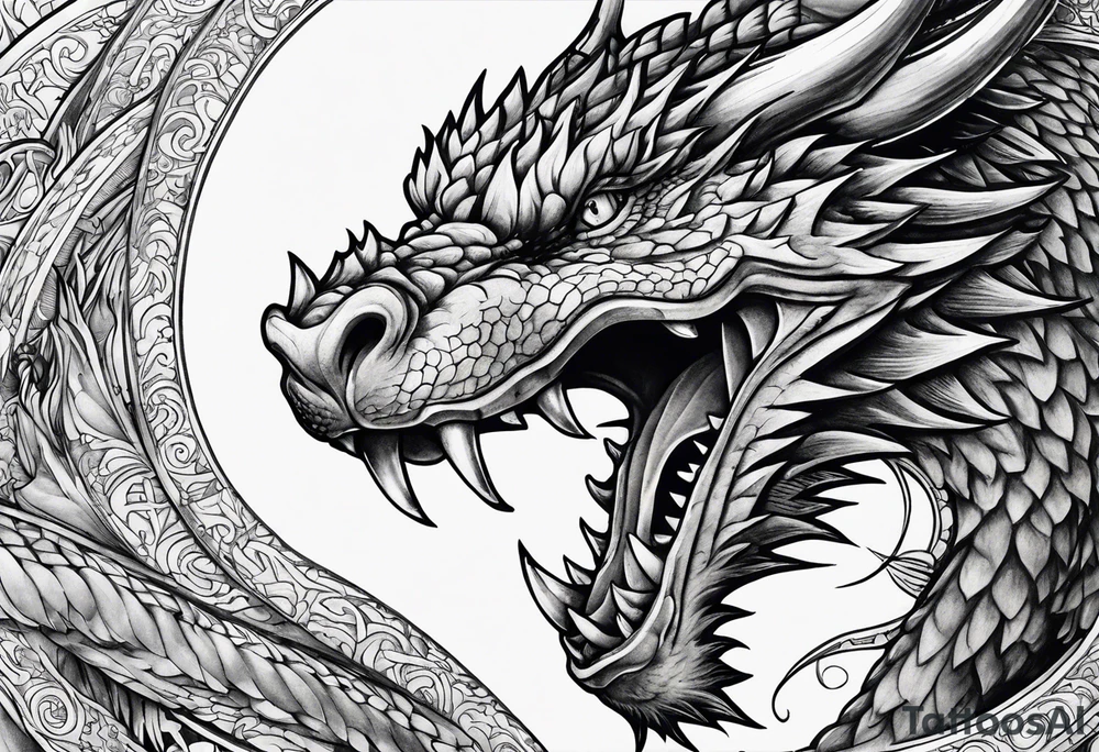 roaring dragons tattoo idea