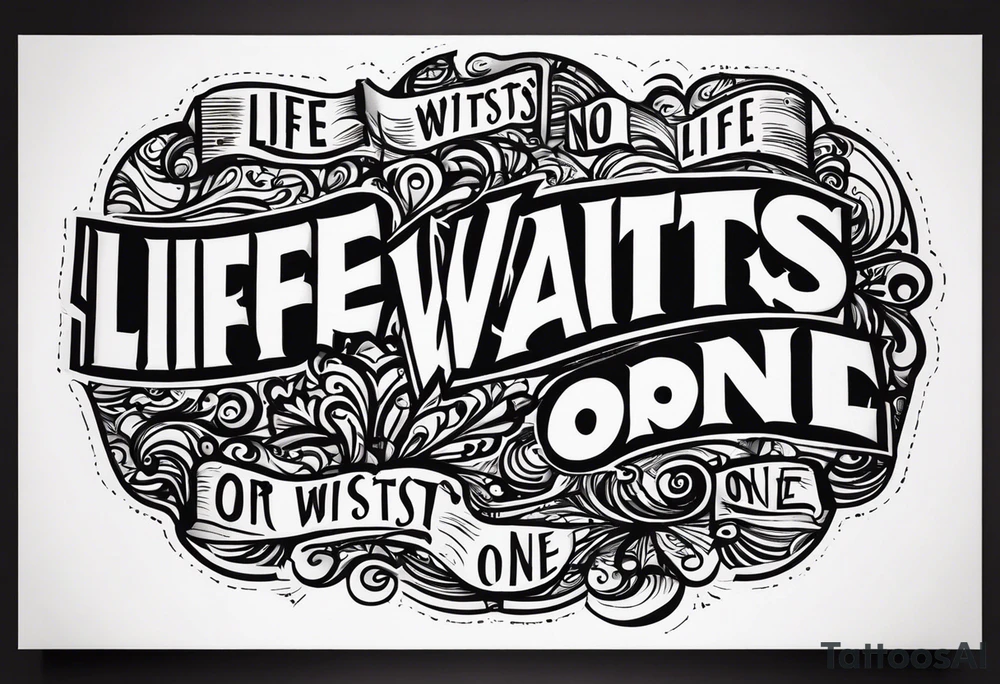 Life waits for no one tattoo idea