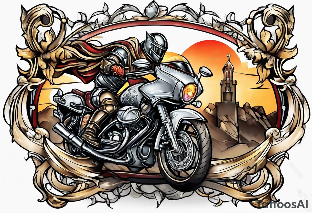 Christian knight tattoo idea